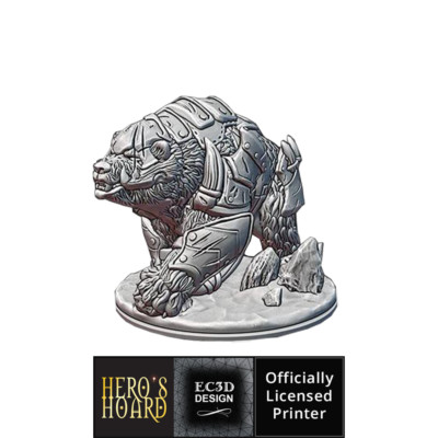3D-gedrucktes Panzerbär (2) Modell für Fantasy Tabletop RPG D&D