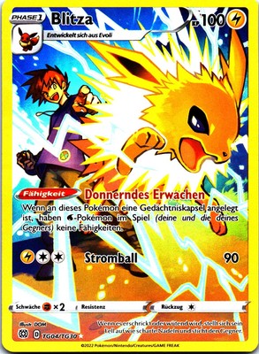 Blitza Illustration Rare Trainer Gallery Pokemon Karte Deutsch TG04/TG30 NM