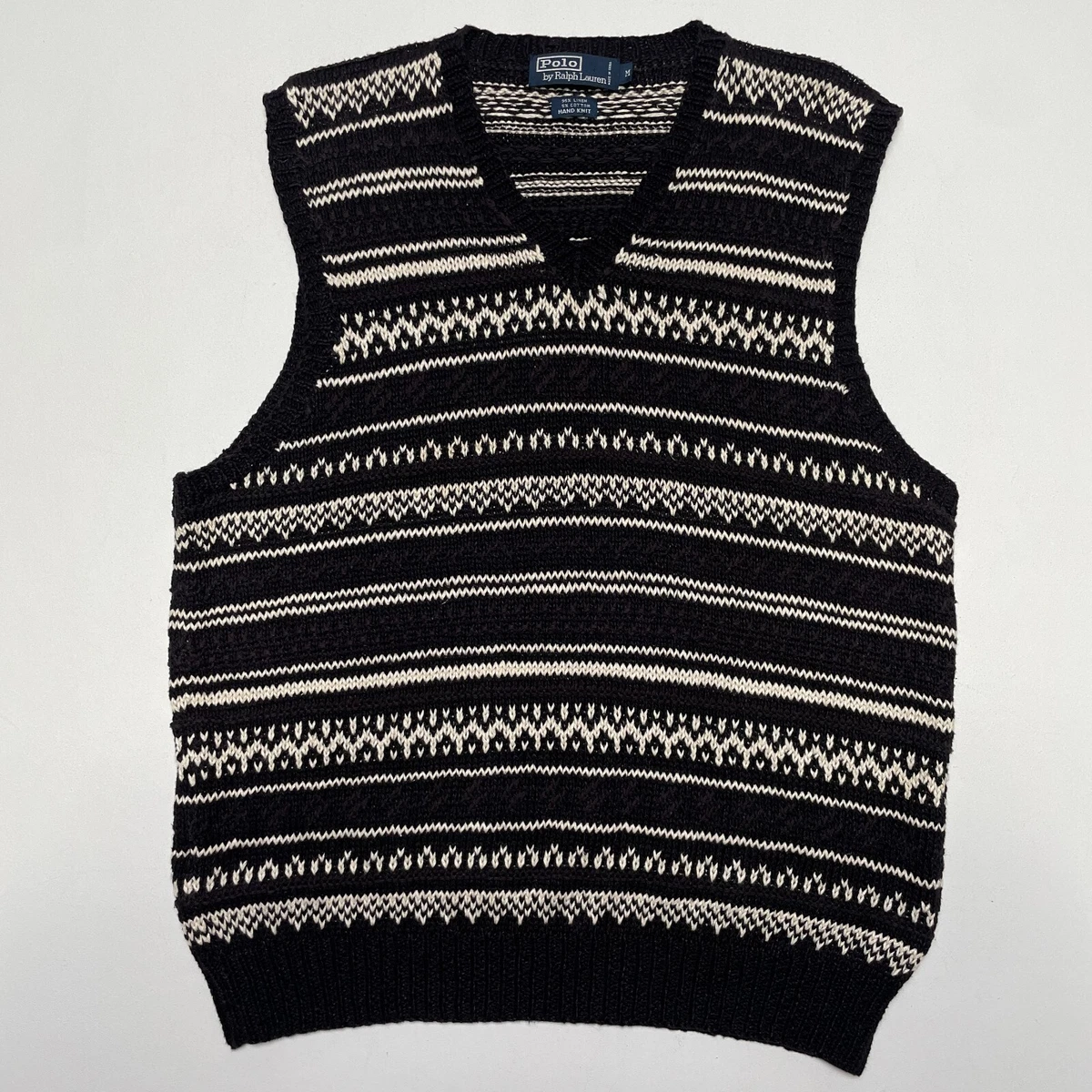 Polo Ralph Lauren (M/L) Linen/Cotton Fair Isle Knit Sweater Vest