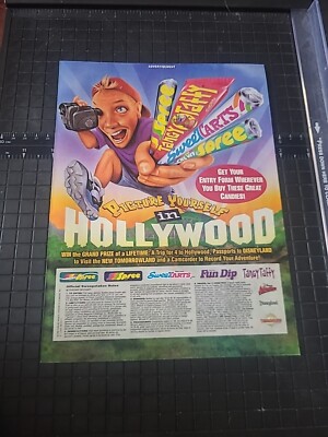 Sunline Candy Sweepstakes Hollywood Print Ad 1998 8x11 Great To Frame   