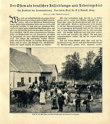 Prof.Dr. R.F.Kaindl, Graz Der Osten als deutsches Ansiedlungsgebiet Galizien1920