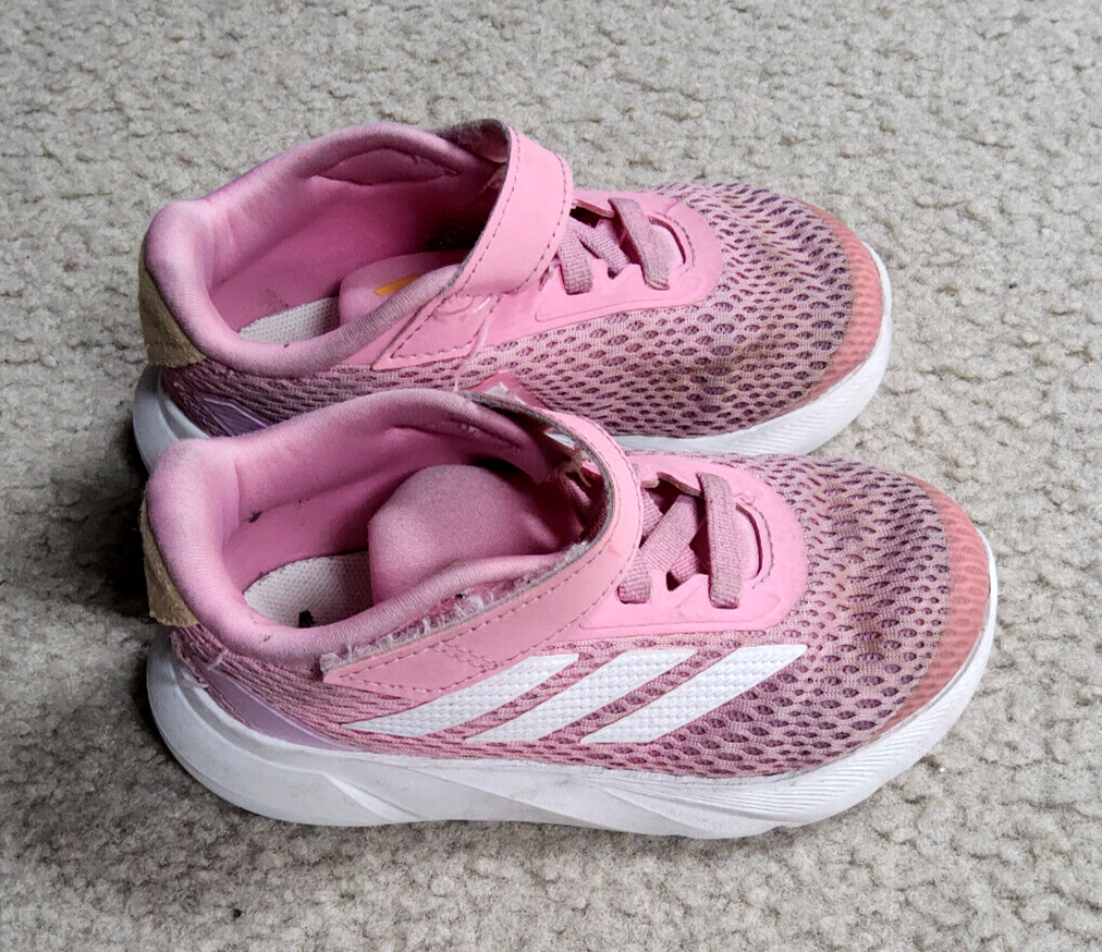 Adidas Duramo Pink Sneaker Shoes Kids Toddler Girls Size 8k