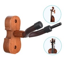 Durable Wood Base Wall Mounted Violin Fiddle Viola Hanger Hook With Bows Hook