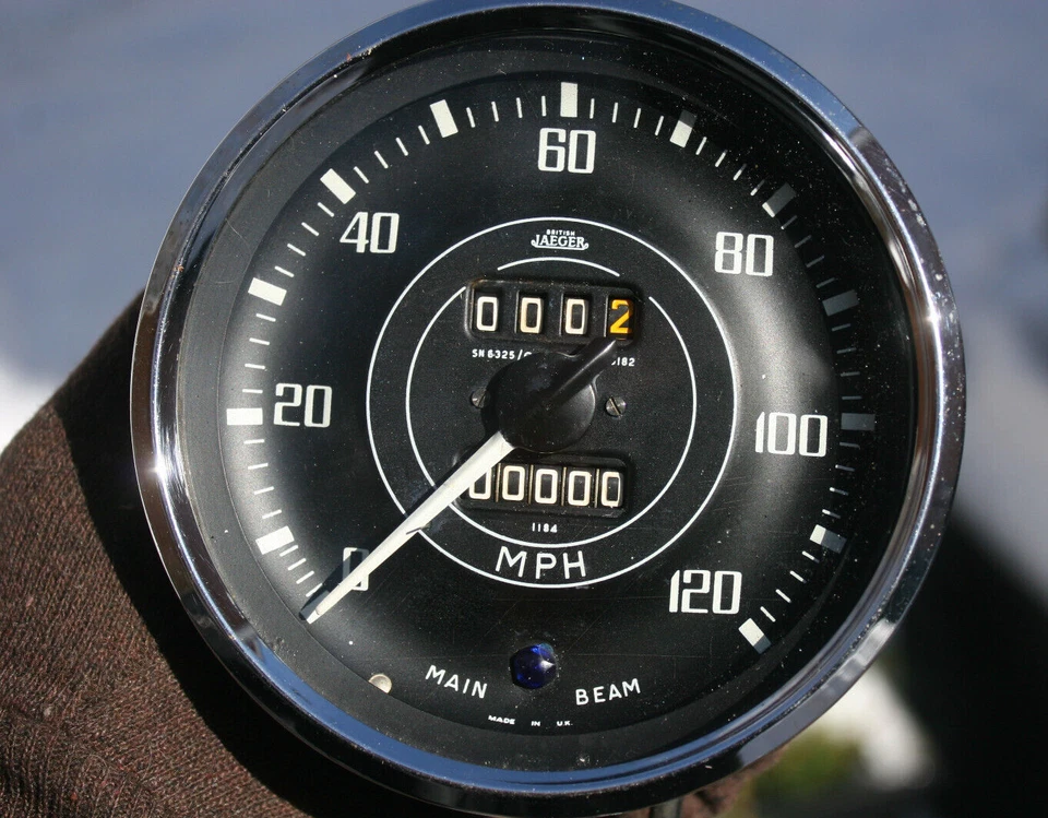 Triumph TR4A Jaeger Vintage 120 MPH Speedometer - SN 6325/00A - Image 3 of 4