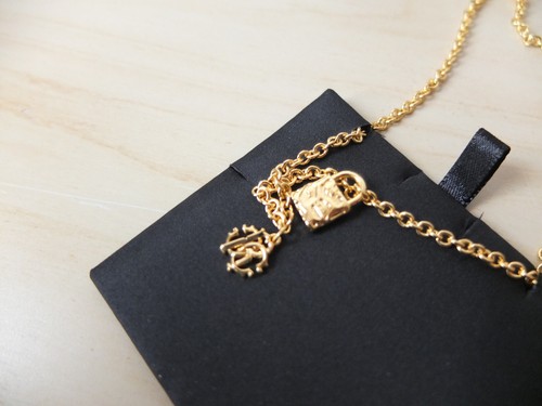 * Roberto Cavalli Linea pantera 2 Kette mit 2 Anhänger in Gold NEU - Picture 7 of 8