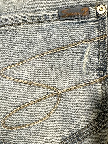 Seven7 Tummyless High Rise Skinny Jeans Light Wash Distressed Stretch Denim 10 - Bild 6 von 18