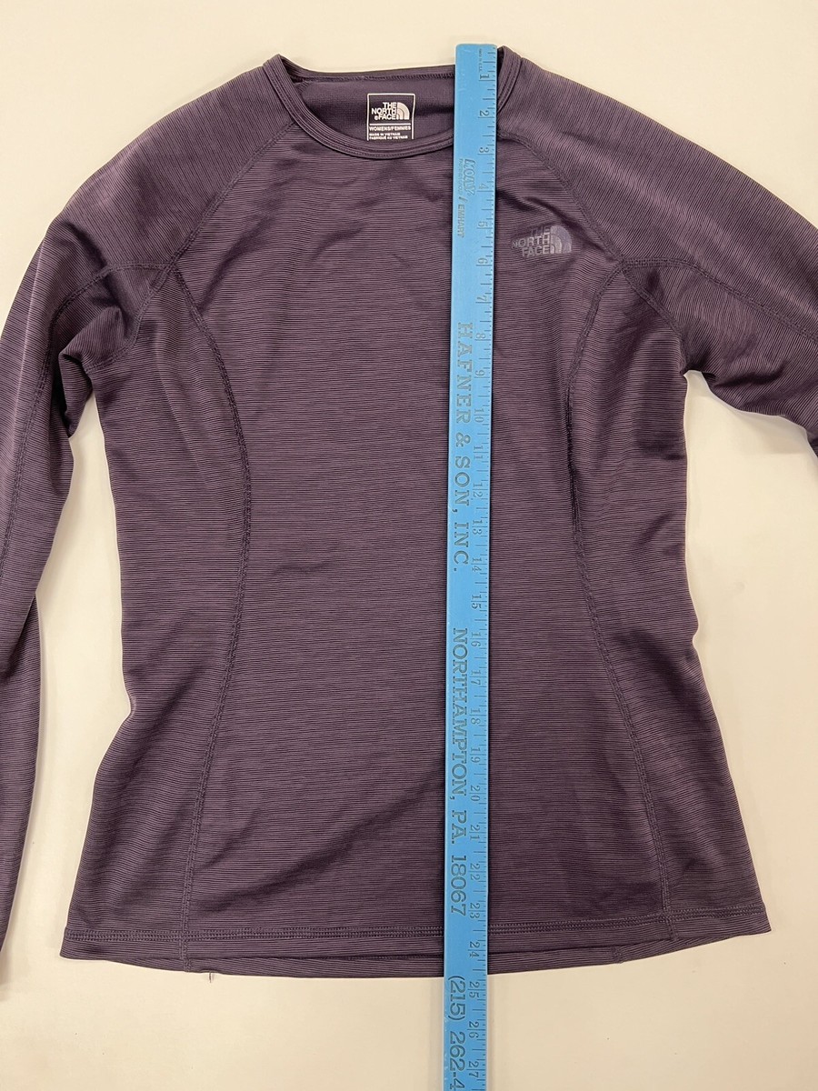 Women's North Face Flash Dry Purple Stripe Long Sleeve Base