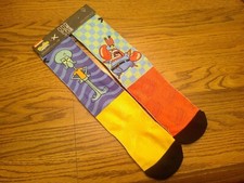 ODD SOX Spongebob Squarepants Nickelodeon multicolor Crew Socks Size 6-13