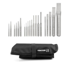 Tekton Punch And Chisel Set With Pouch 20-piece Center Solid Pin Chisel -usa Tekton Punch And Chisel Set With Pouch 20-piece Center Solid Pin Chisel -usa