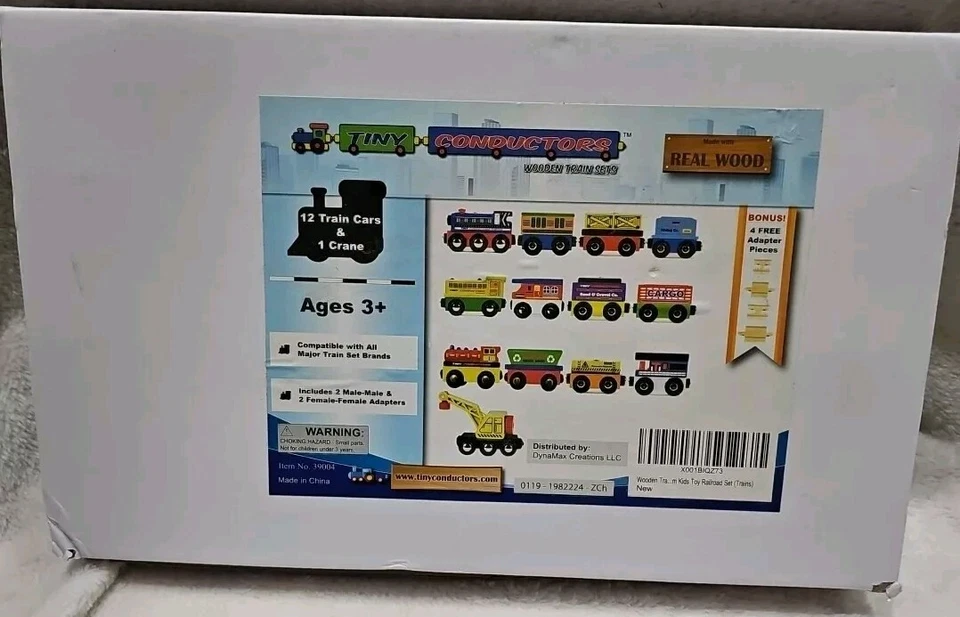 NUEVO Juego de 4 trenes pequeños conductores y ciudad de madera KidKraft sellado magnético Foto 2 de 4