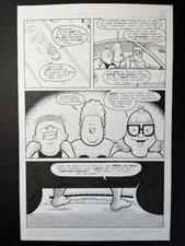 THE 3 GEEKS original Art! Signed by Writer/Artist/Creator Rich Koslowski!