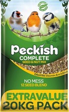 Peckish Bird Food Mix Complete Seed & Nut Mix No Mess Wild Bird Seed Blend 20kg