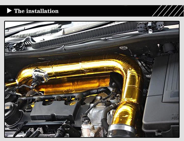 Cinta envolvente protectora térmica reflectante dorada autoadhesiva rollo continuo 200" 1200°f Foto 3 de 4