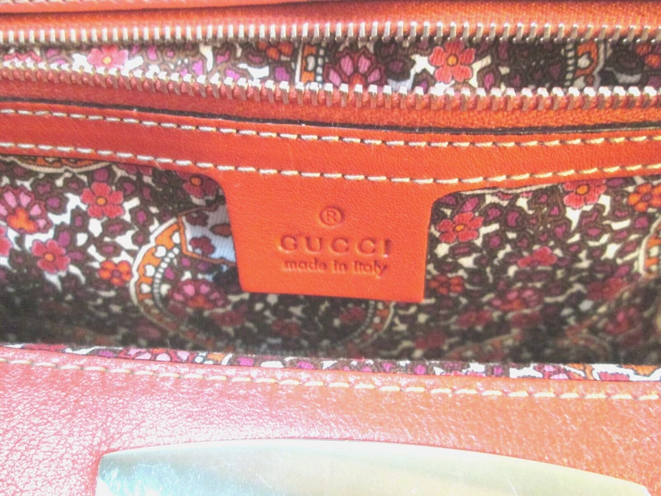 GUCCI AUTHENTIC BLACK SUEDE COLOR BLOCK VNTG 1990S PURSE EXC USED 1X COND W/COA! - Image 4 of 4