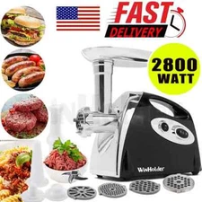 2800W Commercial Electric Meat Grinder Black Sausage Maker Mincer Stuffer 50HZ