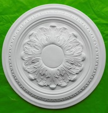 Plaster Ceiling Rose Egg And Dart With Acanthus 400mm