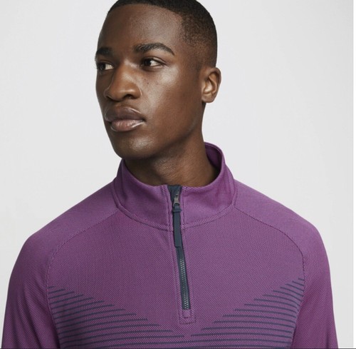 NIKE Dri-FIT ADV Vapor Quarter-Zip Golf Top Medium Purple DH0982-621 - Picture 3 of 6