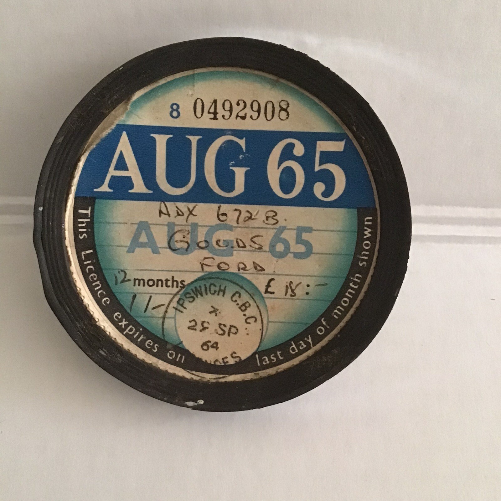 vintage car tax disc holder eBay