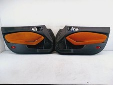2010 Nissan 370Z Door Panel Pair X2 Black/Orange Cloth Like New! 