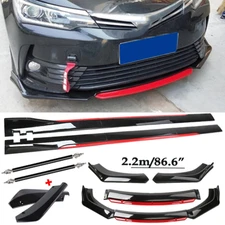 Front Bumper Lip Spoiler Splitter Body Side Skirt For Toyota Corolla Camry Gloss