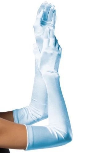 Guantes Damas Largo Hasta el Codo Satén Cuento de Hadas Princesa Disfraz Guantes Foto 2 de 3