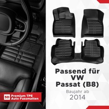 5D Premium Auto Fussmatten TPE Set passend für VW Passat (B8) Baujahr ab 2014