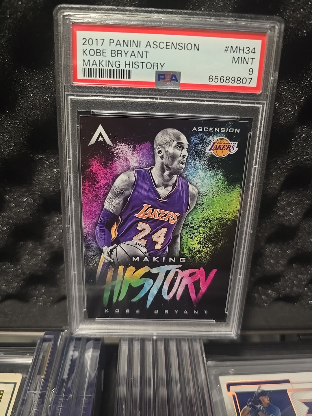 Kobe Bryant 2017-18 Panini Ascension Making History #MH34 LA Lakers Graded PSA 9