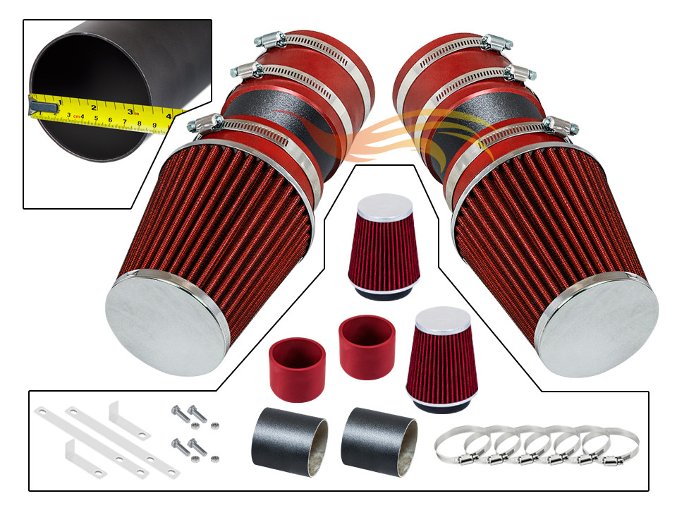 XYZ RW RED Ram Air Intake Kit+Filter For 2008-2012 Mercedes Benz C350 3.5L V6