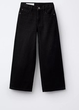 Zara Classic Black Wide-Leg Jeans high waist ankle jeans size US 4