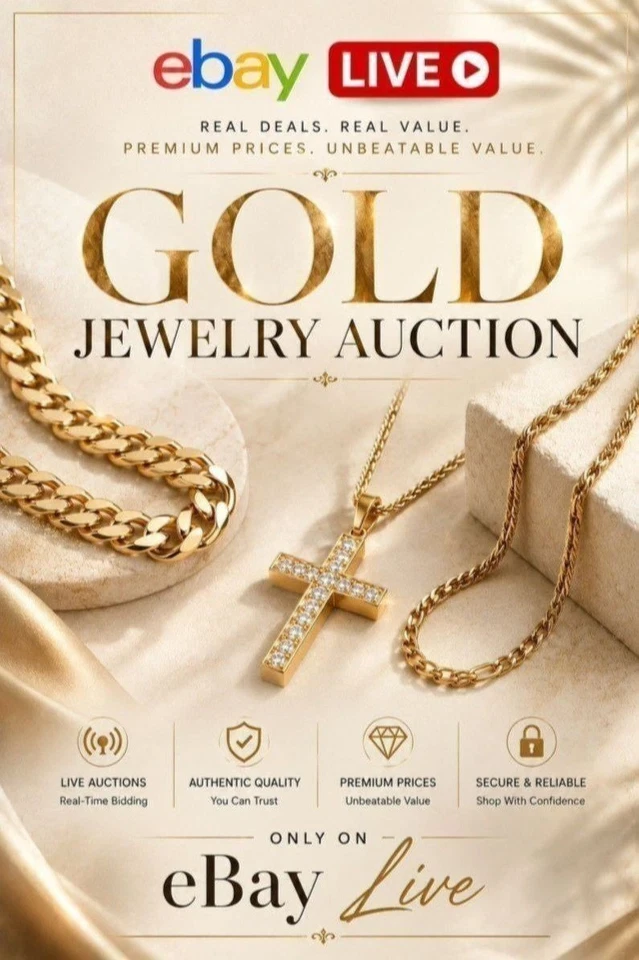 Gold Jewelry Auction | eBay Live | Chains, Pendants & More