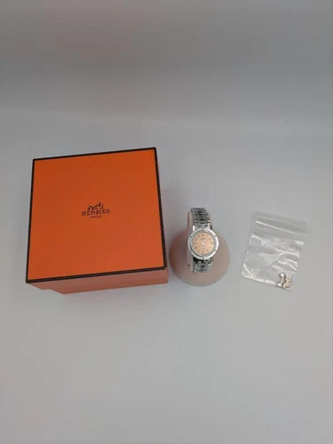 HERMÈS Un Cadeau pour Vous Mêmes [Bon Etat] HERMES Clipper Montre CL4.210 Rose Femmes
