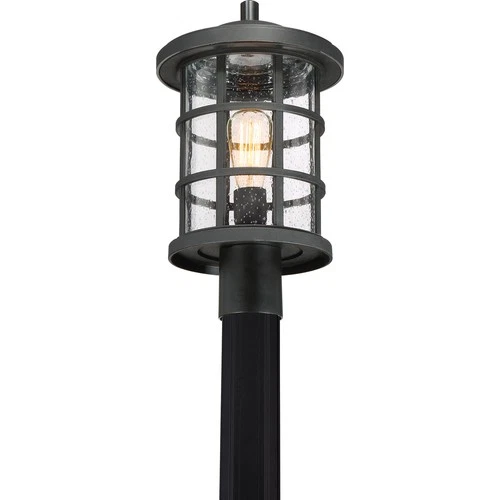 Quoizel CSE9010EK Crusade 17.25" Outdoor Lantern Post in Earth Black - Picture 3 of 5