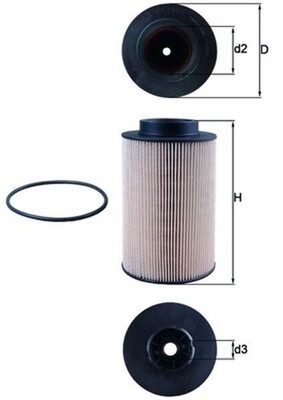 MAHLE Kraftstofffilter KX 191/1D Filtereinsatz für MAN VECTIO OTOKAR TGS TEMPO 1