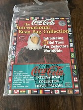Coca Cola International Bean Bag Collection Magazine W/World MAP