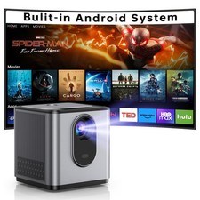 Mini Projector with WiFi Bluetooth, Android 9.0 Smart Portable Projector Supp...