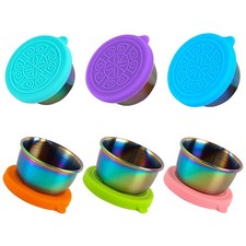 Salad Dressing Container to Go 6x1.6 oz Reusable Small Containers with Lids