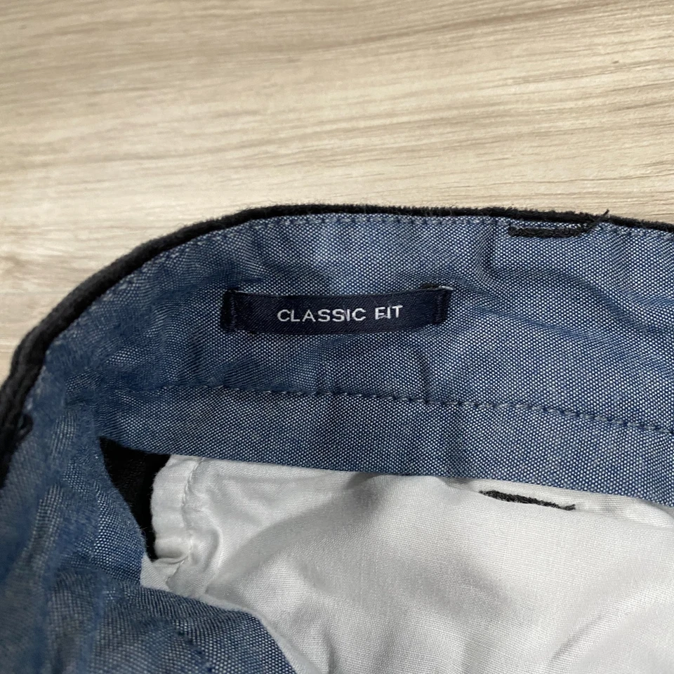 Pantalones de Pana Nautica Hombres 36x32 Negro Algodón Chino Caqui Calce Clásico Pantalón de Cubierta Foto 4 de 4