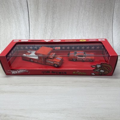 MATTEL HOT WHEELS COLLECTORS TOM MCEWEN THE MONGOOSE FUNNY CAR AND HAULER 2011