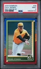 PAUL SKENES 2025 PANINI DONRUSS RED AND BLUE BASEBALL CARD #29 PSA 9 MINT