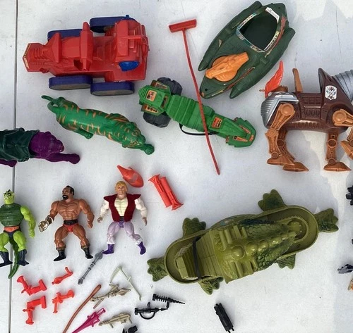 MOTU He-Man Action Figure Lot, Vintage, Early 80s, Lots Of Accessories
