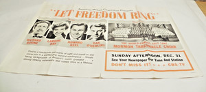 VINTAGE RAMBLER DEALERSHIP POSTER AMC PRESENTS "LET FREEDOM RING" 38" x 25" USED