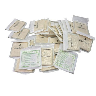 Lot of 27 Cardinal Health Triflex Custom Size 8 Sterile Latex Surgical Gloves