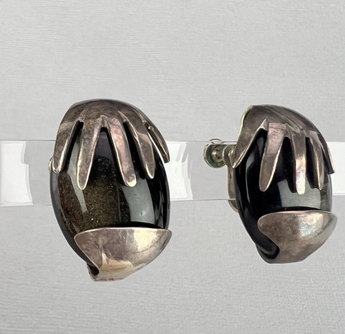 Vintage Mexiko JV Sterlingsilber Ohrringe und passende Anhänger - Bild 6 von 24