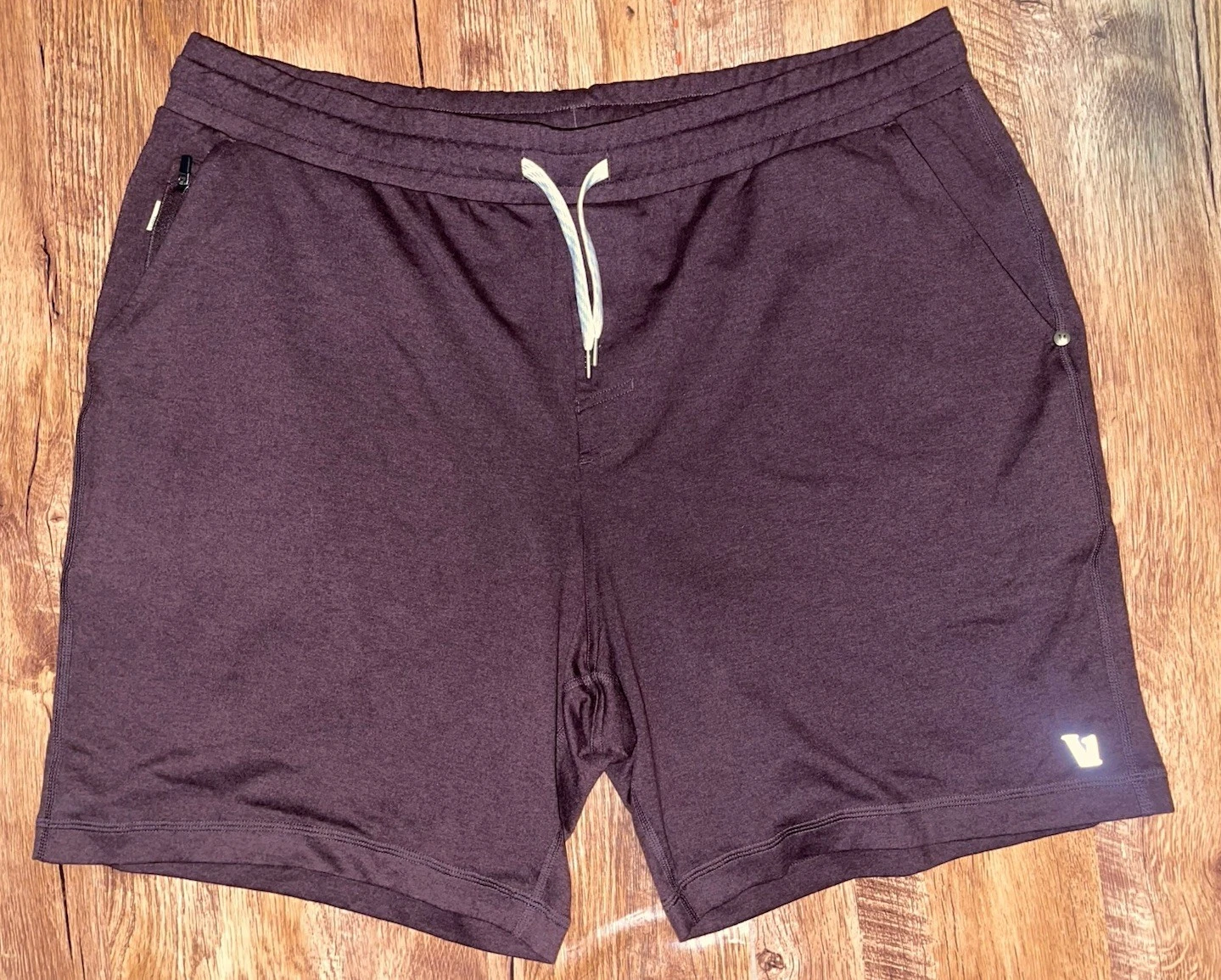 NWT Vuori Brown Ponto Mens Elastic Waist Performance Lounge Stretch Shorts XXL