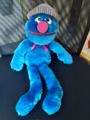 Hasbro Sesamstraße Super Grover sprechendes Plüschtier 2010 selten Sammlerstück 14 Zoll