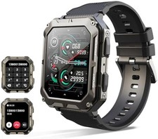 Military Smart Watch for Men Call Receive/Dial Rugged Tactical Fitness Tracker