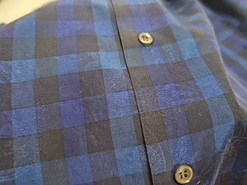 R By Robert Graham Handcrafted In Italy Windowpane/Geometric Dress Shirt SZ L - Bild 15 von 17