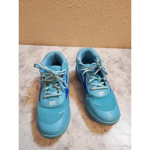 Puma MB.02 Roty MELO Low Boys Blue Mesh Lace Up Running Sneakers Shoes Size 3C - Picture 2 of 6