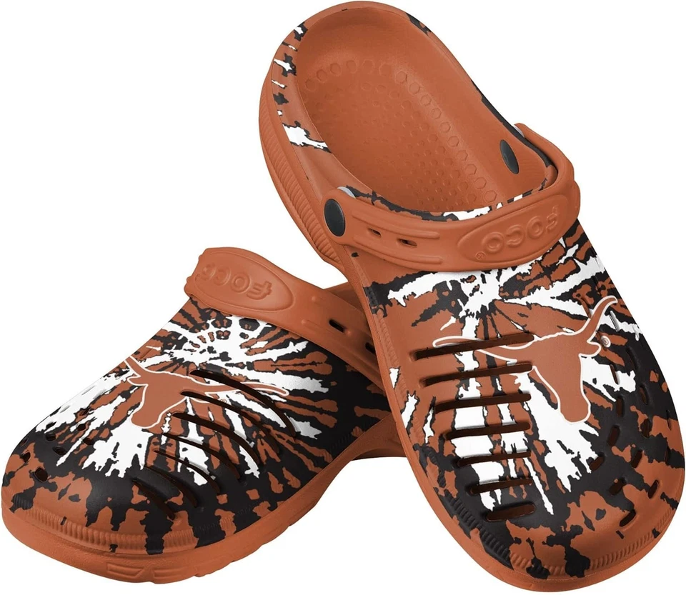 Texas Longhorns Tie-Dye Clog with Strap - Image 3 of 4