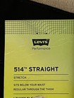 Levi's 514 Straight Fit Jeans Men's 38x32 Black Stretch Denim Grey Lbl Patch BN! — photo 4